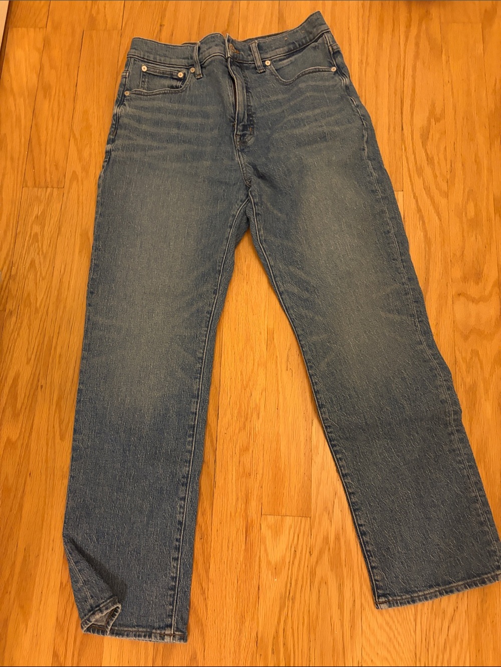 Madewell Straight-Leg Blue Denim Jeans